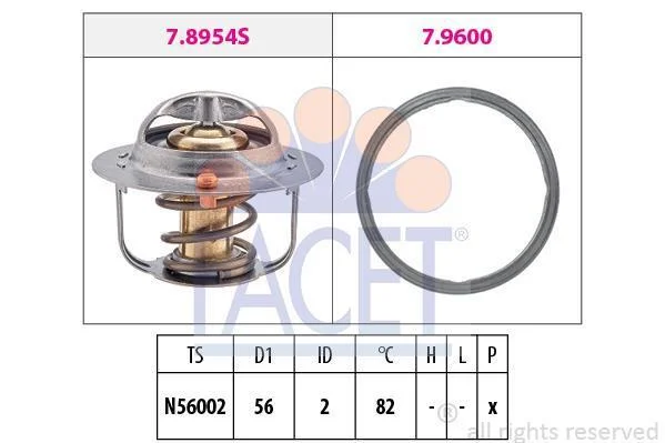 Термостат Subaru Forester (02-), Impreza (00-), Legacy (98-), Tribeca (05-) (7.8954) Facet FACET 78954 (фото 1)