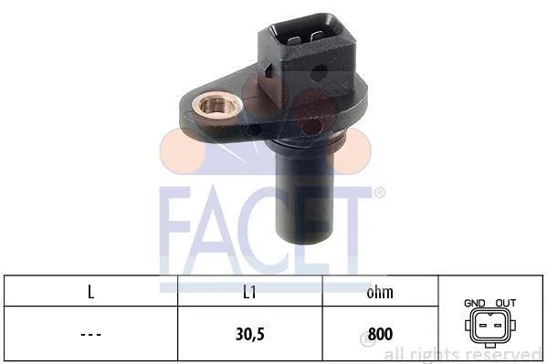 Датчик обертів коленвала VW T4 2.0-2.8 i/D/TDI (90-)/Passat B5 (АКПП) (9.0028) Facet FACET 90028 (фото 1)