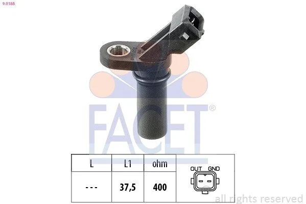 Датчик оборотов коленвала Ford Transit 2.0-2.3 i (94-) (9.0188) Facet FACET 90188 (фото 1)
