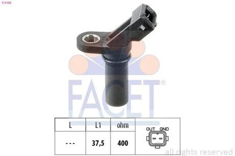 Датчик обертів коленвала Ford Transit 2.0-2.3 i (94-) (9.0188) Facet FACET 90188