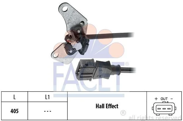 Датчик обертів коленвала Fiat Multipla 1.6 (00-10) (9.0213) Facet FACET 90213 (фото 1)