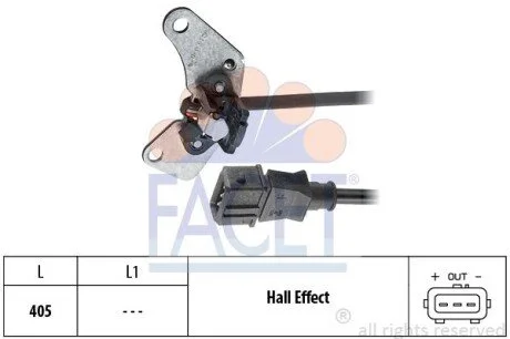 Датчик обертів коленвала Fiat Multipla 1.6 (00-10) (9.0213) Facet FACET 90213