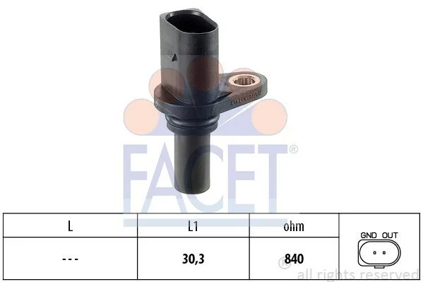 Датчик обертів коленвала Skoda Octavia/VW Bora/Golf IV 1.6-2.3 (96-) (9.0221) Facet FACET 90221 (фото 1)