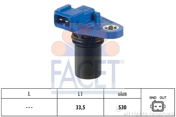 Датчик обертів коленвала Volvo C30, S40 II, V50 1.25-1.6, 95- Facet FACET 9.0302 (фото 1)