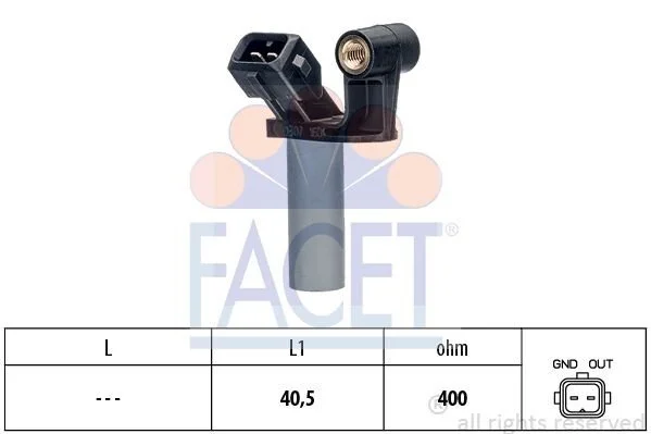 Датчик обертів коленвала Peugeot Boxer 2.2HDI/Ford Transit 2.2/2.4/3.2 TDCi 06- (9.0307) Facet FACET 90307 (фото 1)