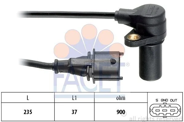 Датчик обертів коленвала Opel Astra G/H 1.7CDTI 03-10 Facet FACET 9.0326 (фото 1)