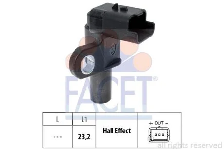 Датчик обертів коленвала Jumper/Ducato/Scudo/Boxer 2.0/2.2 HDI (02-) FACET 9.0332