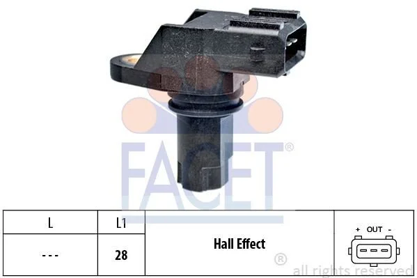 Датчик обертів коленвала Renault KANGOO, LAGUNA I/II,MASTER II 1.9D/2.2D/2.5D 99- (9.0349) Facet FACET 90349 (фото 1)