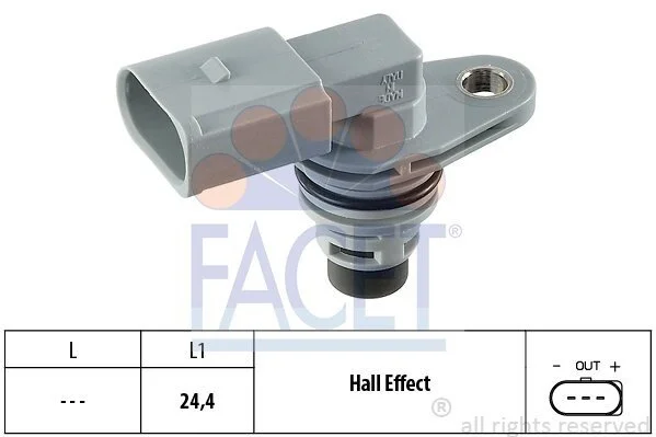 Датчик обертів коленвала VW/Seat/Skoda FABIA, OCTAVIA 1.0-3.6, 95- (9.0368) Facet FACET 90368 (фото 1)