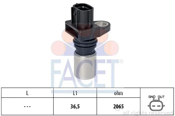 Датчик обертів коленвала Nissan X-trail 2.2 dci (04-13) (9.0417) Facet FACET 90417 (фото 1)