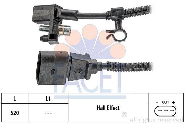 Датчик обертів коленвала VW Polo 1.0/1.4 95-01 (9.0445) Facet FACET 90445 (фото 1)