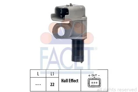 Датчик обертів коленвала Citroen C1 1.0 (05-) (9.0461) Facet FACET 90461