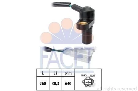Датчик обертів коленвала Citroen C1 1.0 (05-) (9.0465) Facet FACET 90465