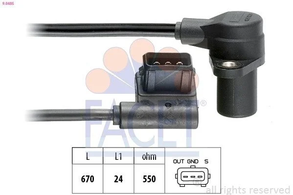 Датчик обертів коленвала Bmw 3 touring 325 i (87-93) (9.0485) Facet FACET 90485 (фото 1)
