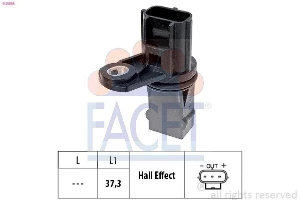 Датчик оборотов коленвала Ford Tourneo connect 1.8 16v (02-13) (9.0498) Facet FACET 90498 (фото 1)