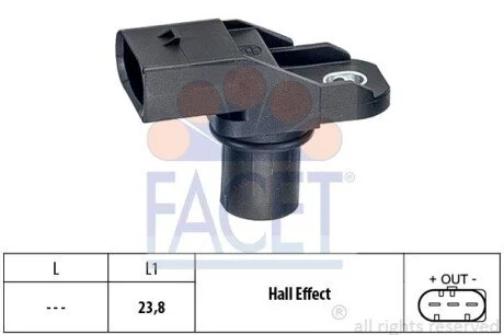 Датчик обертів коленвала Bmw 3 330 d (07-13) (9.0518) Facet FACET 90518