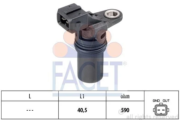Датчик обертів коленвала Master/Vivaro/Clio III 1.5/1.9/2.5dCi (9.0539) Facet FACET 90539 (фото 1)