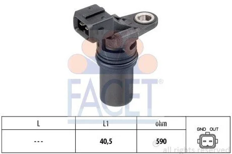 Датчик оборотов коленвала Master/Vivaro/Clio III 1.5/1.9/2.5dCi (9.0539) Facet FACET 90539