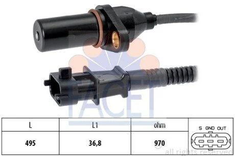 Датчик обертів коленвала Hyundai i30 cw 2.0 crdi (08-12) (9.0563) Facet FACET 90563