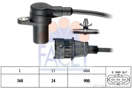 Датчик колінвала FACET 9.0564