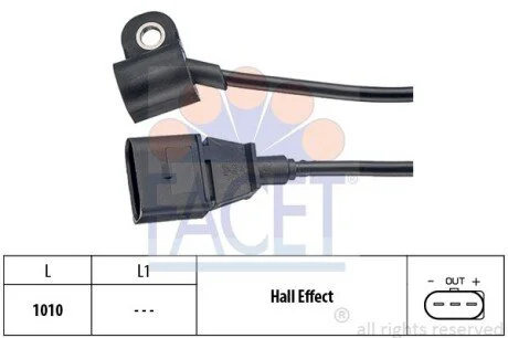 Датчик обертів коленвала Audi A4 2.0 tdi (06-09) (9.0565) Facet FACET 90565