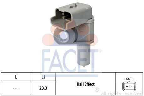 Датчик обертів коленвала Ford Galaxy 2.0 tdci (10-15) (9.0632) Facet FACET 90632