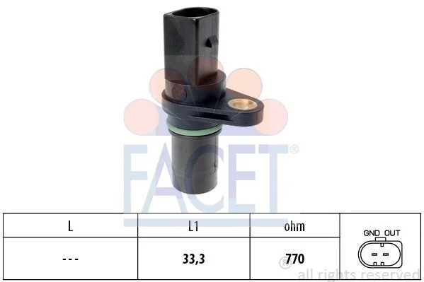 Датчик обертів коленвала Audi A5 1.8 tfsi (07-17) Facet FACET 9.0640 (фото 1)