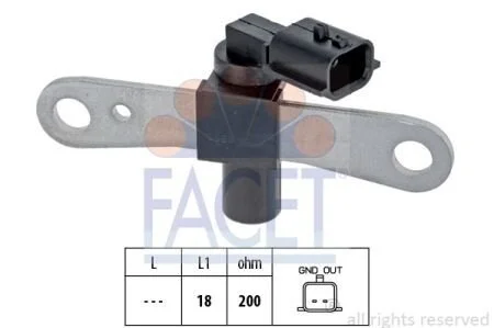 Датчик обертів коленвала MEGANE III/ Dacia LOGAN 1.6/1.6ALK/1.6LPG 06- (9.0658) Facet FACET 90658 (фото 1)