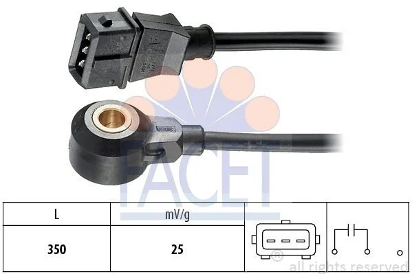 Датчик детонації Chevrolet Spark 0.8 (00-04) (9.3050) Facet FACET 93050 (фото 1)