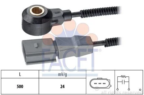 Датчик детонації Audi A5 3.0 tfsi quattro (11-17) (9.3180) Facet FACET 93180