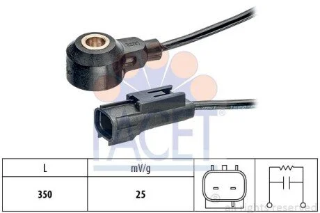 Датчик детонації Opel Agila 1.2 (08-) (9.3222) Facet FACET 93222