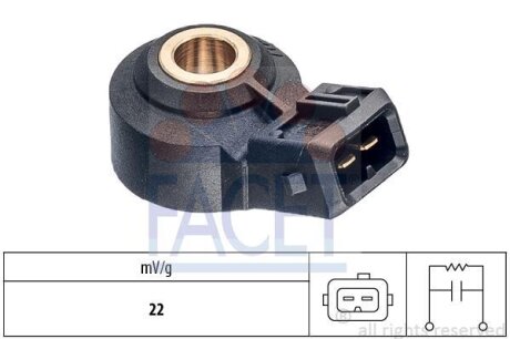 Датчик детонації Nissan Navara 2.5 DCi (05-), Qashqai (07-), X-Trail (13-) (9.3234) FACET 93234