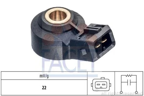 Датчик детонації Nissan Navara 2.5 DCi (05-), Qashqai (07-), X-Trail (13-) (9.3234) Facet FACET 93234