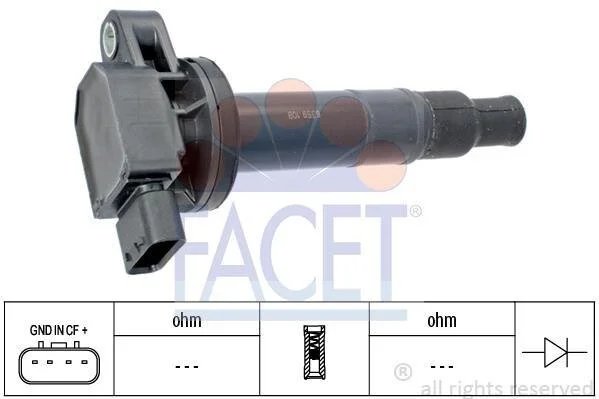 Катушка воспаления Toyota Prius 1.5 (nhw2_) (03-09) (9.6359) Facet FACET 96359 (фото 1)