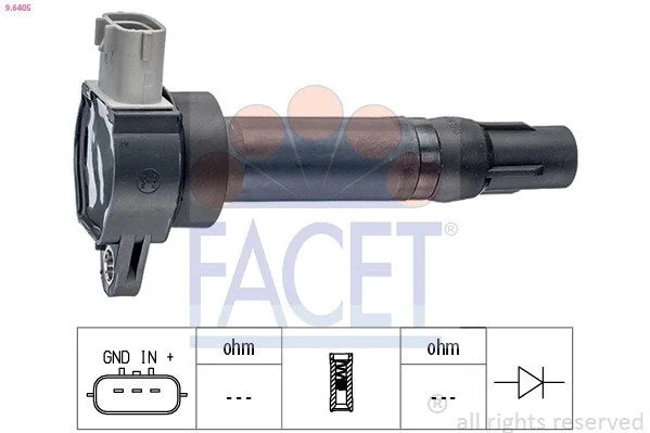Котушка запалення Mitsubishi Colt vi 1.1 (04-12) (9.6405) Facet FACET 96405 (фото 1)