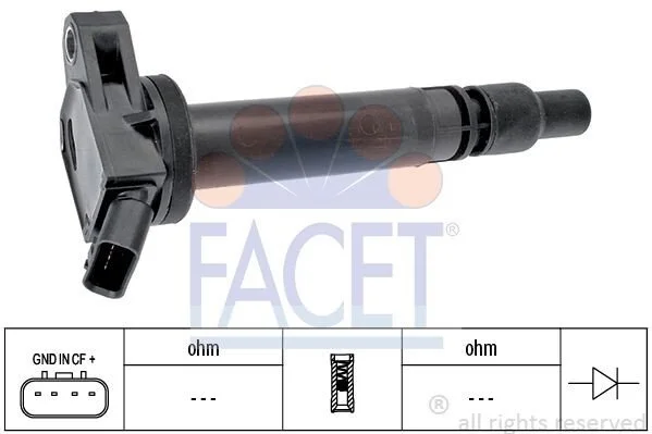 Котушка запалення Toyota Verso s 1.33 (nsp120_) (10-16) (9.6437) Facet FACET 96437 (фото 1)