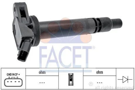 Котушка запалення Toyota Verso s 1.33 (nsp120_) (10-16) (9.6437) Facet FACET 96437