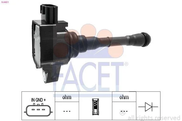 Катушка зажигания Megane IV (15-)/Kadjar (16-) 1.6 TCe Facet FACET 96451 (фото 1)