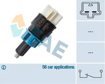 Вимикач світла гальма FIAT FULLBACK HONDA ACCORD IX, ACCORD VII, ACCORD VIII, CIVIC VII, CIVIC VIII, CR-V II, CR-V III, FR-V, JAZZ II, JAZZ III, STREAM MITSUBISHI GALANT VIII, GRANDIS 09.96- FAE 24603 (фото 1)