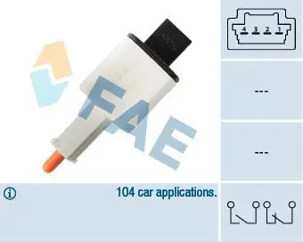 Вимикач світла гальма RENAULT FLUENCE, GRAND SCENIC III, MEGANE, MEGANE I, MEGANE I CLASSIC, MEGANE I COACH, MEGANE III, MEGANE SCÉNIC, SCENIC III TESLA MODEL 3, MODEL Y 04.98- FAE 24888 (фото 1)