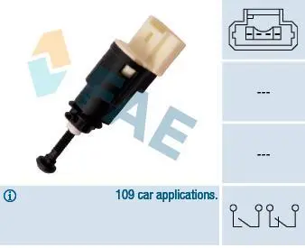 Вимикач світла гальма DACIA DUSTER, LOGAN, LOGAN EXPRESS, LOGAN MCV, SANDERO RENAULT CAPTUR I, CLIO III, CLIO IV, DUSTER, ESPACE IV, LAGUNA II, LOGAN I, MODUS, SANDERO/STEPWAY I 03.01- FAE 24903 (фото 1)