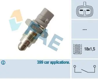 Вимикач світла задній хід HYUNDAI ATOS LEXUS ES PORSCHE 911, 911 TARGA TOYOTA 4 RUNNER II, AURIS, AVENSIS, AVENSIS VERSO, CAMRY, CARINA E VI, CARINA V, CELICA, COROLLA, COROLLA VERSO 08.83- FAE 40846 (фото 1)