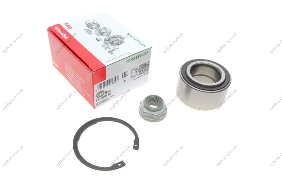 Подшипник ступицы CITROEN C1, PEUGEOT 107, 108. TOYOTA IQ 05- перед. мост с ABS (Пр-во) C.I.U FAG 713 6404 90 (фото 1)