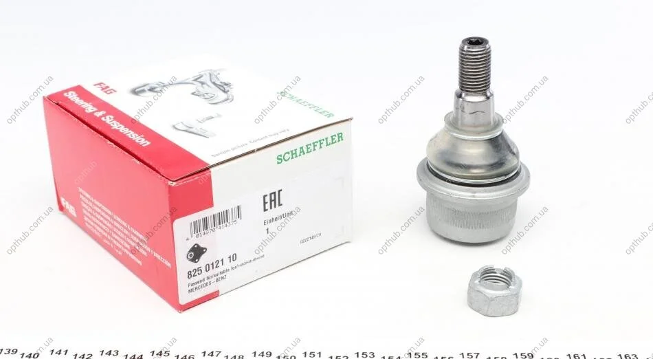 Опора кульова MERCEDES E-CLASS 02-10 перед. міст знизу (старий номер 925104) (Вир-во) FAG 825 0121 10 (фото 1)