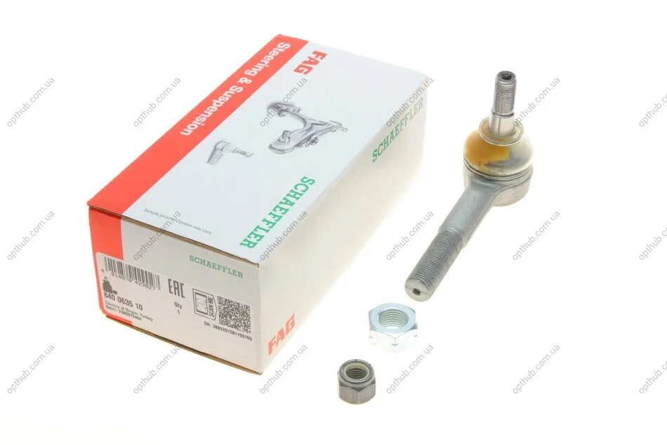 Наконечник тяги рульової Mitsubishi Pajero II 90-/L200 96- (завні, з лівою наріззю) (opt-om) FAG 840 0635 10 (фото 1)