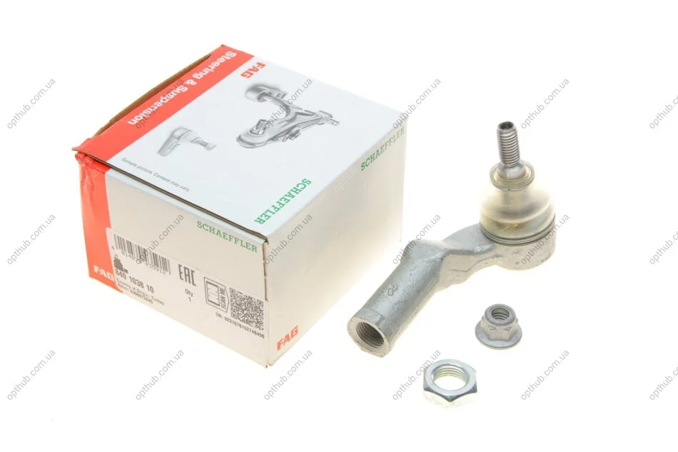 Наконечник тяги рульової (R) Ford Focus II/Volvo C30 1.4-2.5 03-12 (з гідравл. підсилювач 840 1038 10 (opt-om) FAG 840103810 (фото 1)