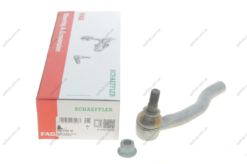 Наконечник тяги рульової (L) Nissan Pathfinder III 05-/Lexus IS 07-13 (opt-om) FAG 840 1133 10 (фото 1)