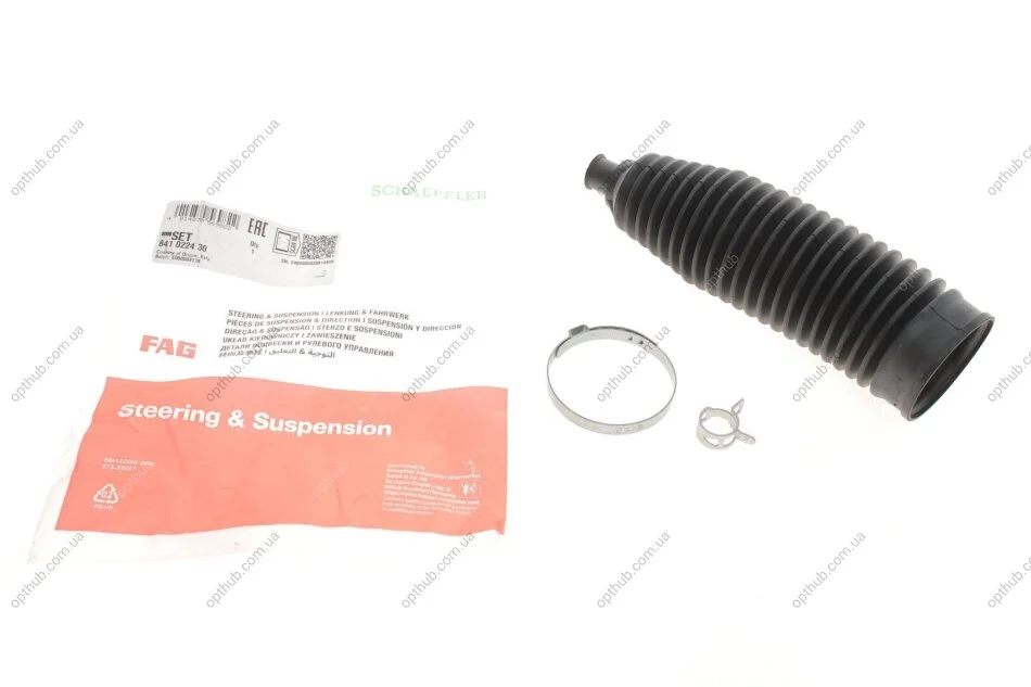 Пильник рейки рульової Ford Focus/Kuga I/Volvo C30/S40 II/V50/C70 II 1.4-2.4D 03- (з елек (opt-om) FAG 841 0224 30 (фото 1)
