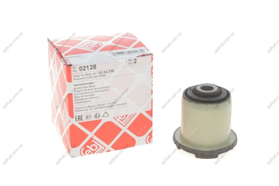 Сайлентблок важеля (переднього/знизу/ззаду) Opel Astra G 98-05 UA63 FEBI BILSTEIN 02128 (фото 1)