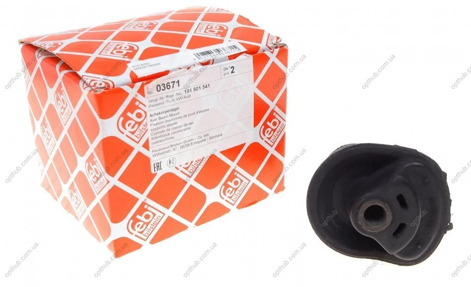 Сайлентблок балки VW JETTA, GOLF (-99) задн. вісь (Вир-во Febi) FEBI BILSTEIN 03671 (фото 1)